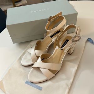 Margaux City Sandal w/ crystal — brand new and never worn, 7.5 size, brides!